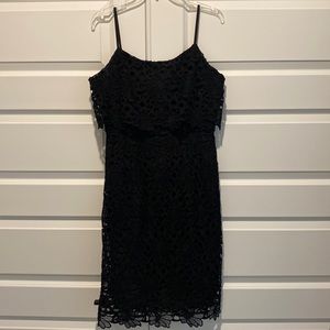 Nanette Lepore Black Floral eyelet dress (size 8)